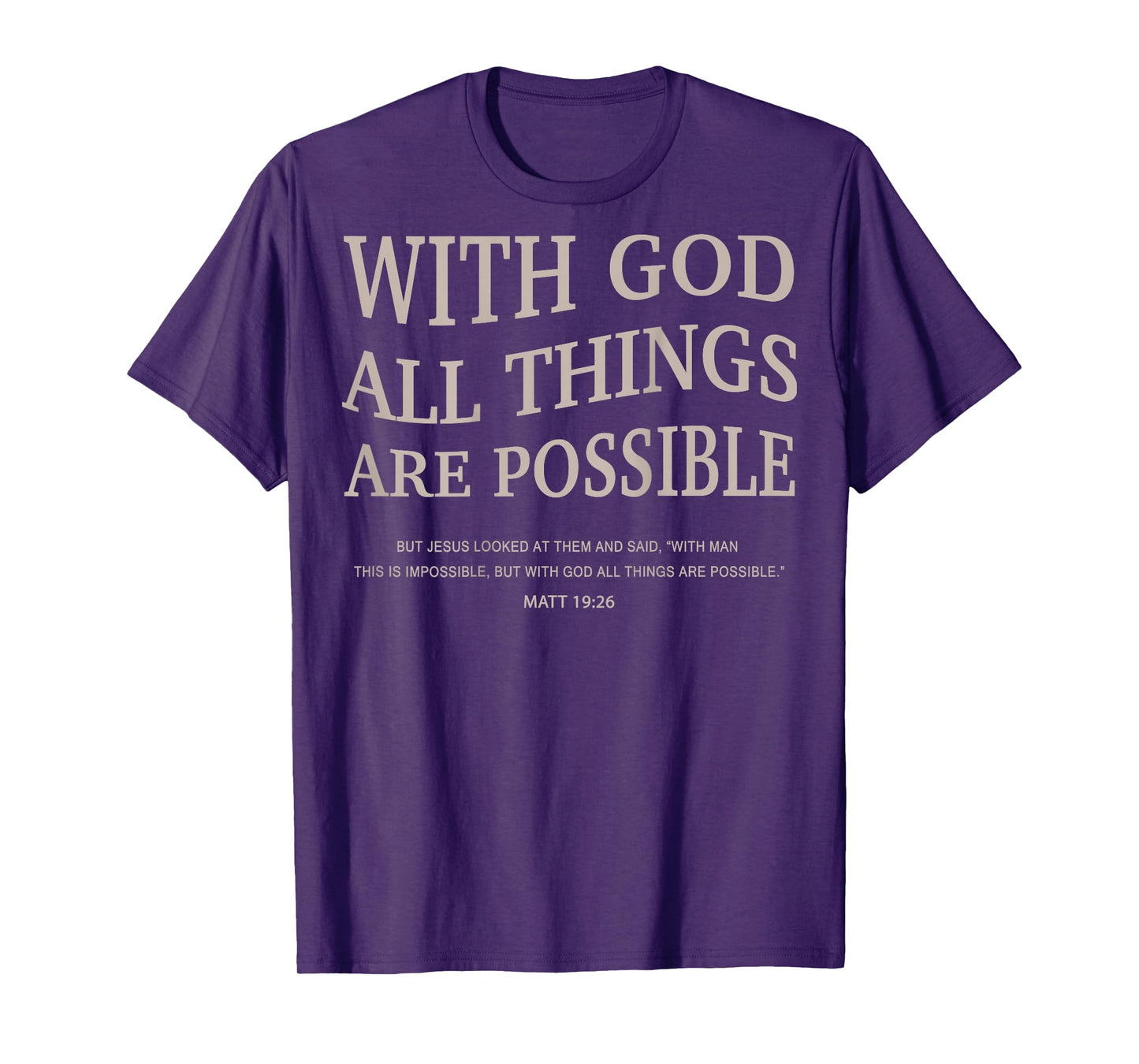 Youth With God All Things Are Possible Christian Girl Jesus T-Shirt