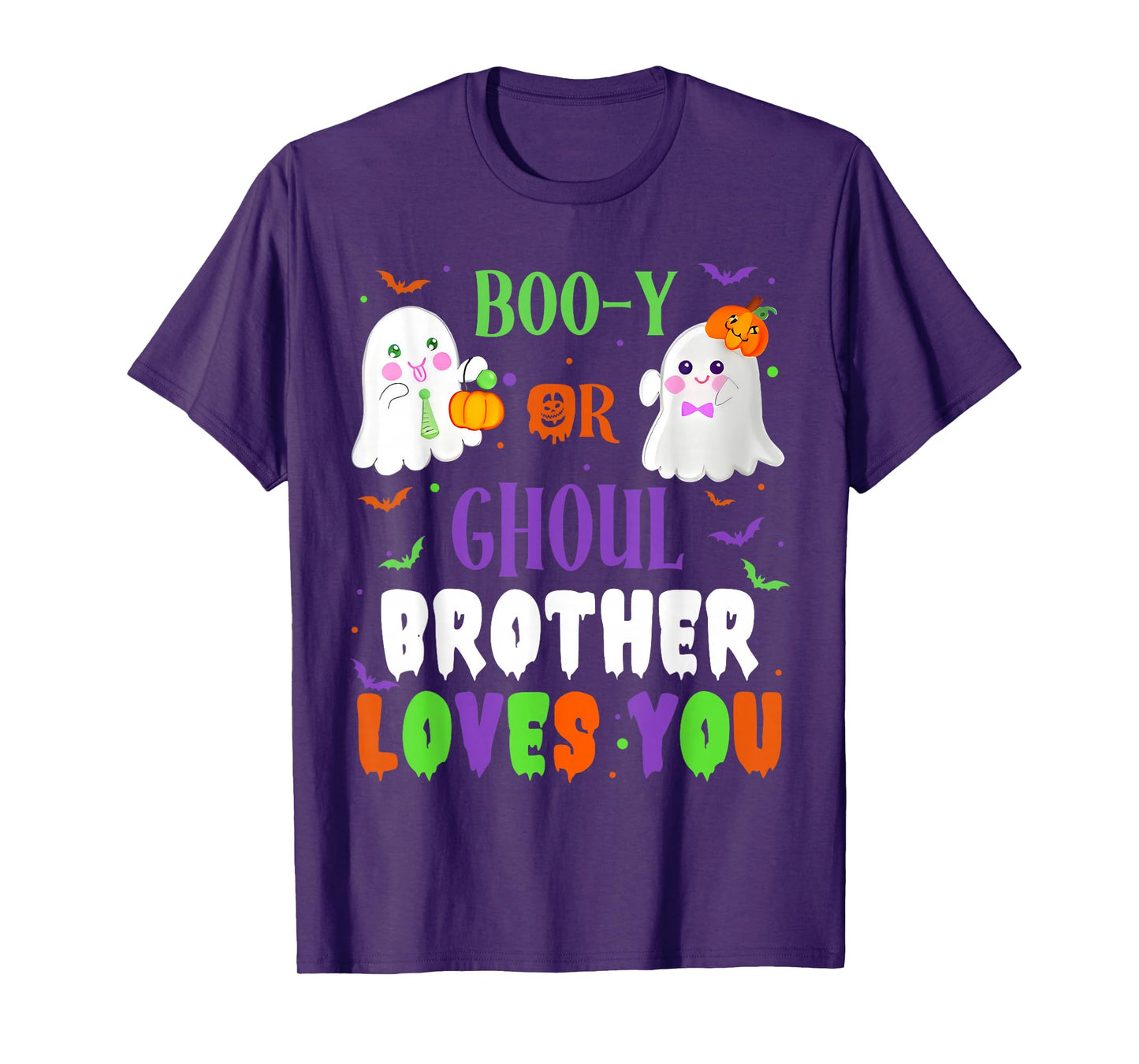 Boo-y Or Ghoul Brother Loves You Boo Halloween Baby Gender T-Shirt