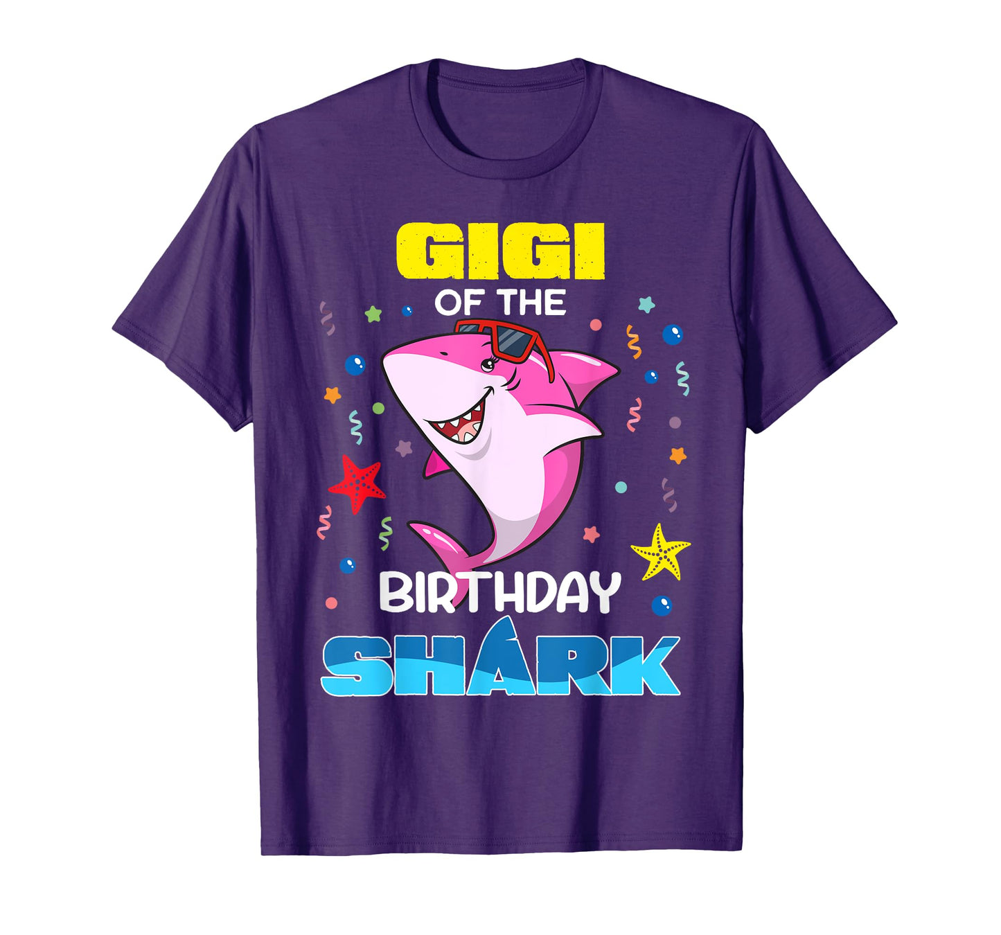 Gigi Of The Birthday Shark Kids Party Family Matching T-Shirt