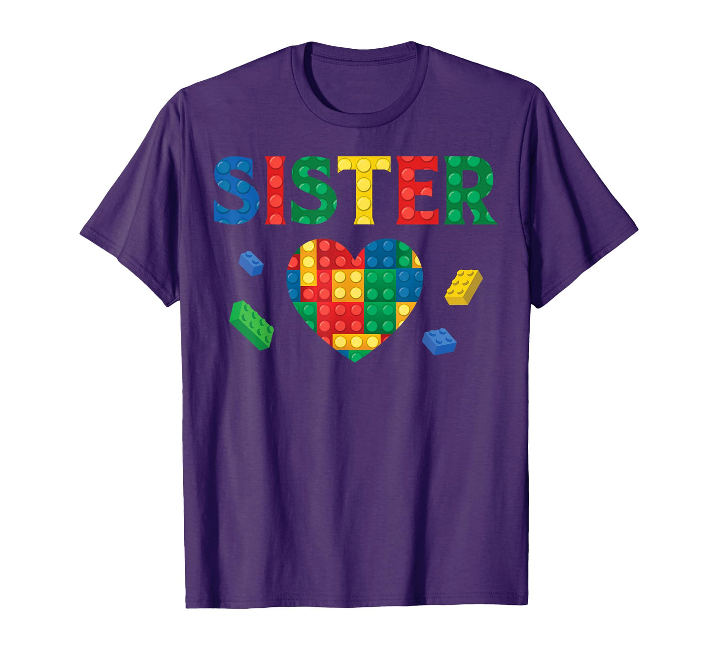 Sister Lover Master Builder Building Blocks Family Matching T-Shirt