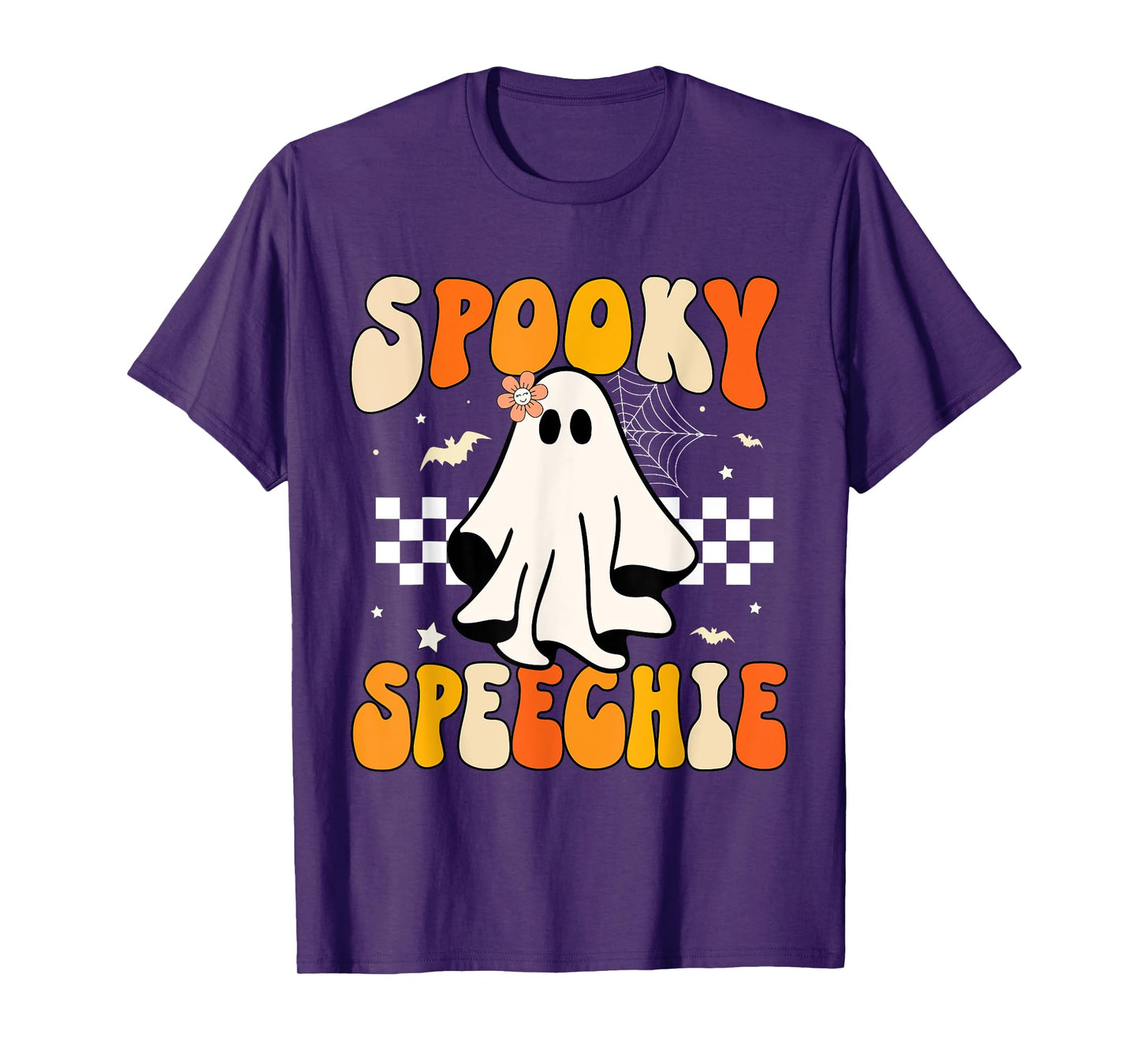 Retro Speech Therapy Halloween Spooky Speechie Language T-Shirt
