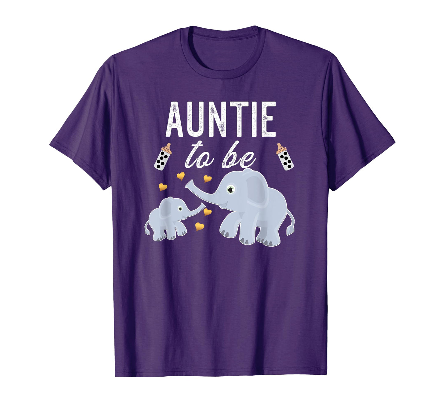 Auntie To Be Elephant Baby Shower Auntie T-Shirt