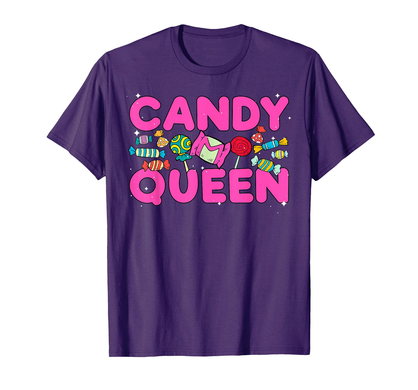 Funny Candy Queen Design For Women Girls Kids Lollipop Lover T-Shirt