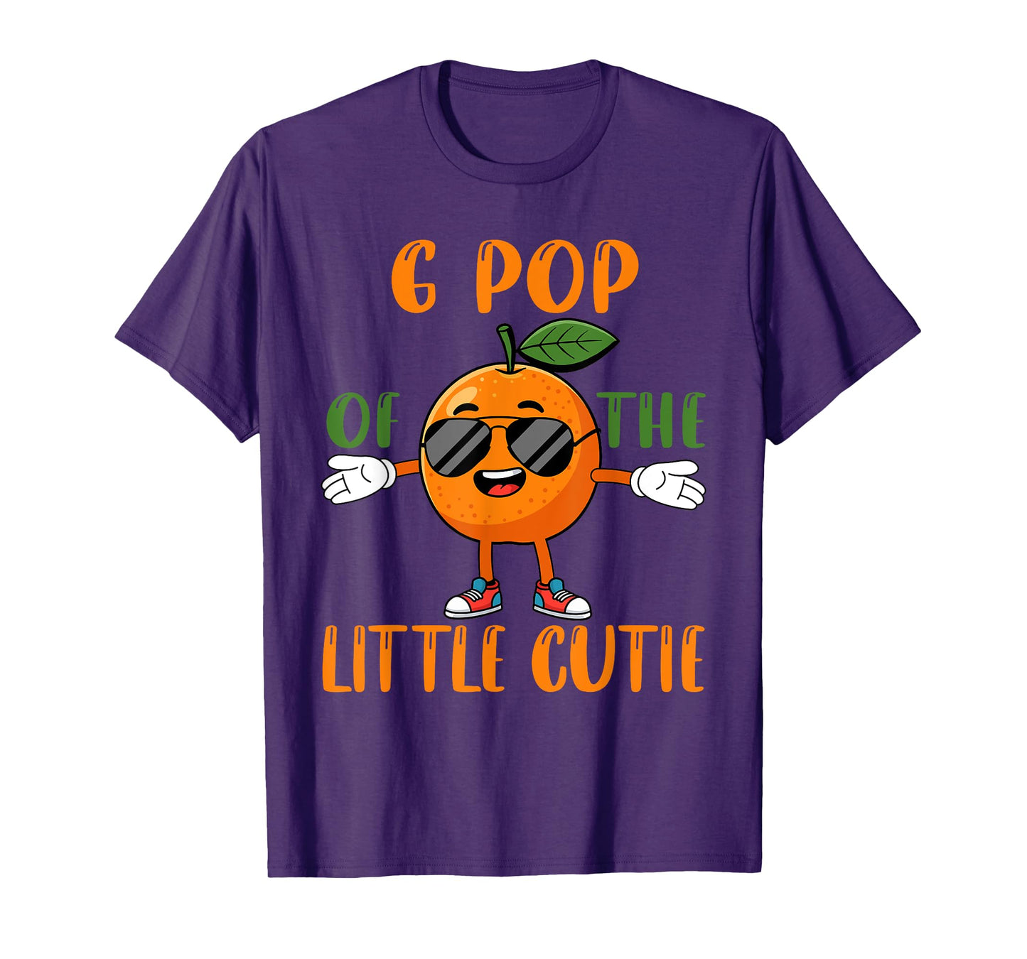 G Pop of Little Cutie Baby Shower Orange 1st Birthday T-Shirt