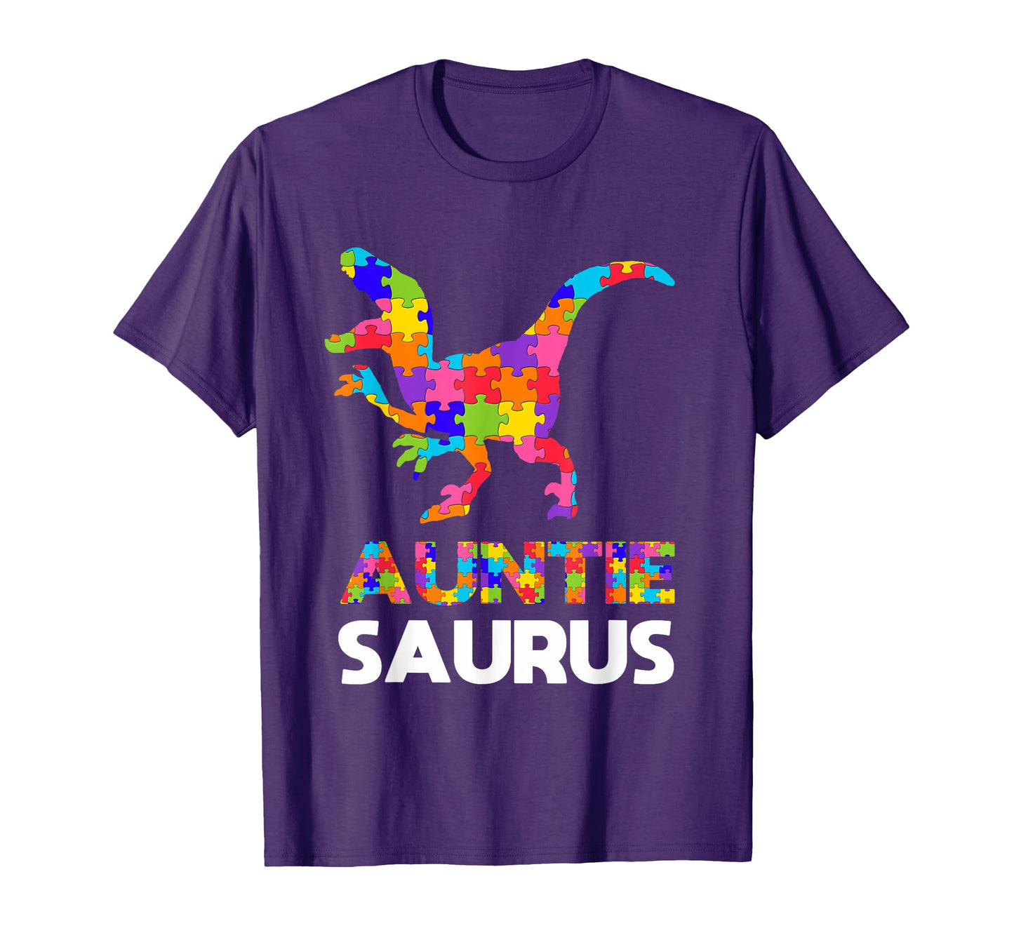Auntie Saurus Autism Awareness Autistic Autism Aunt Gift T-Shirt