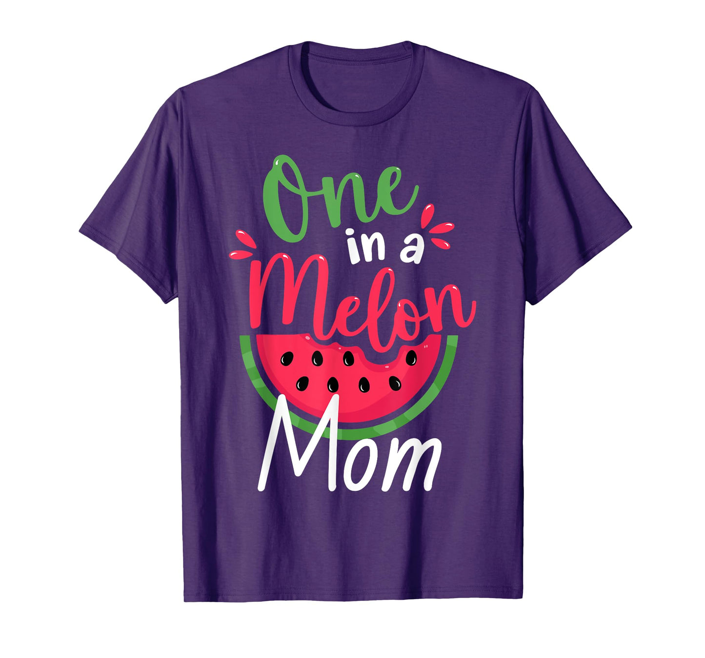 One in a Melon Mom 1st Birthday Cute Summer Family Matching T-Shirt