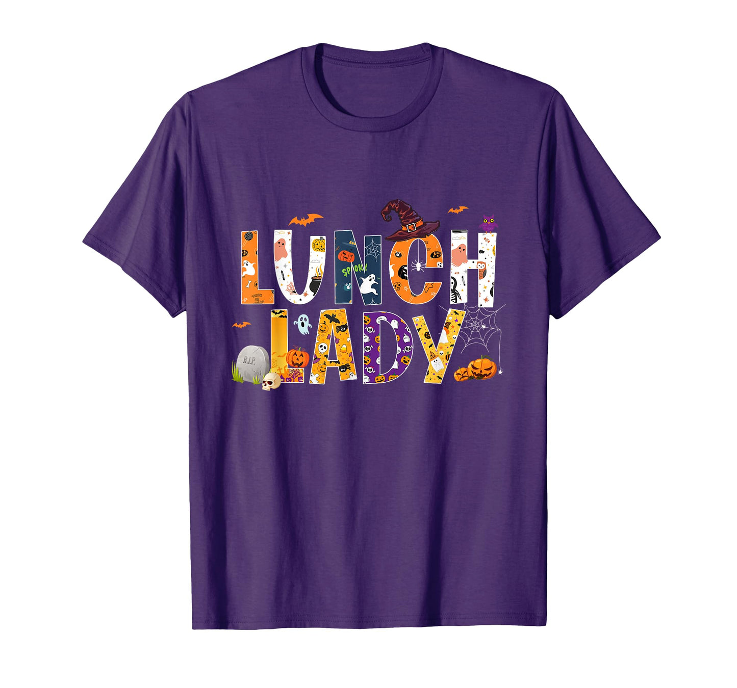 Halloween Lunch Lady Cafeteria Spooky Lunch Lady Halloween T-Shirt