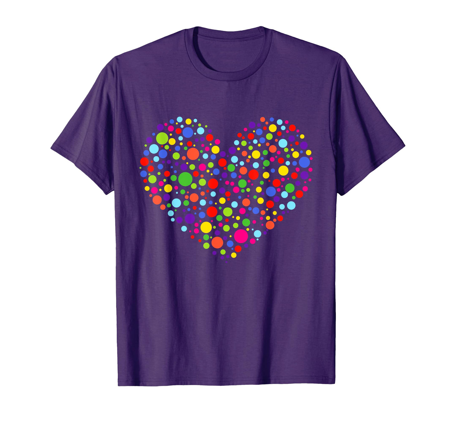 Happy Dot Day Heart Colorful Polka Dot Women Teen Girl Kids T-Shirt