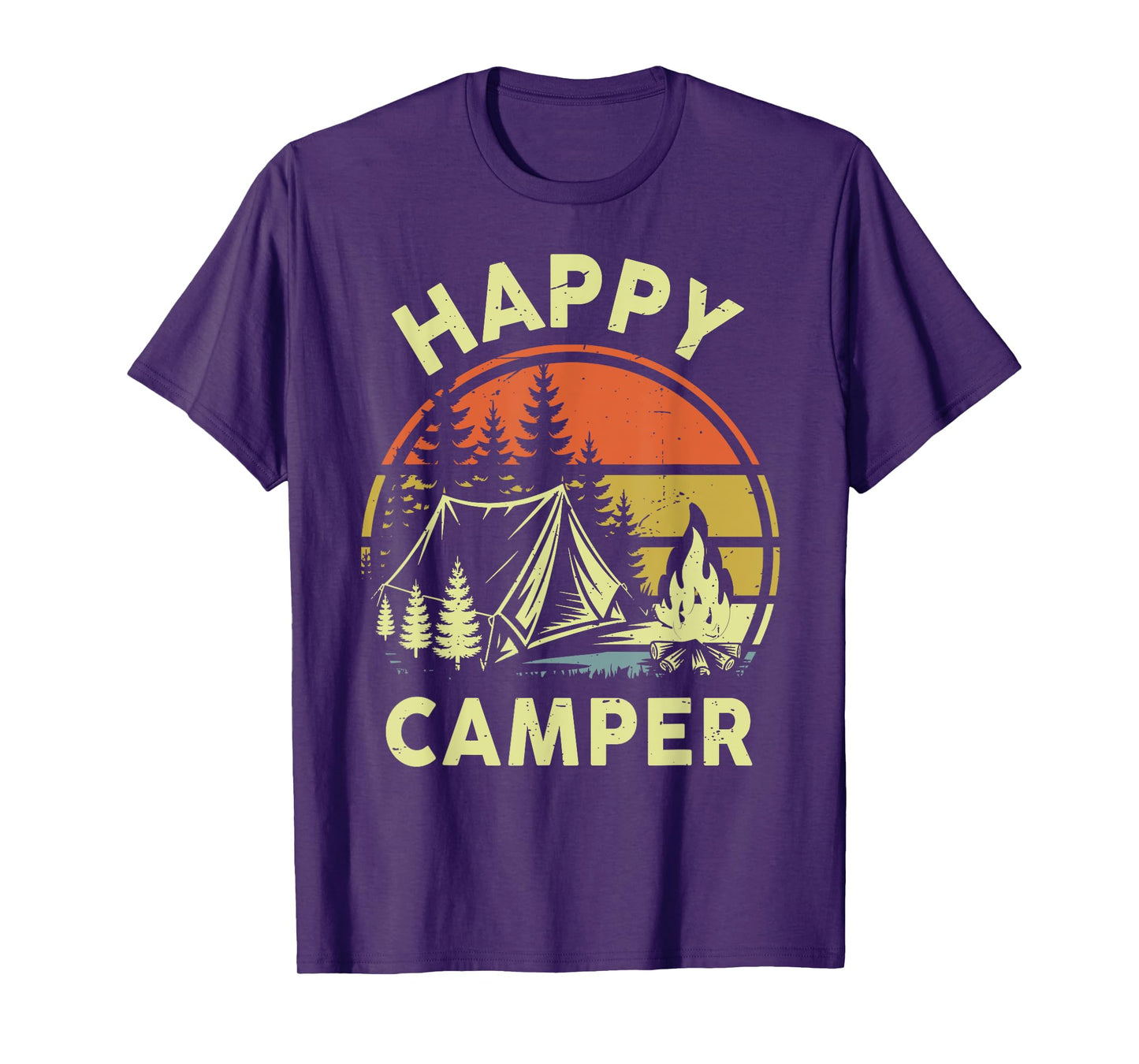 One Happy Camper Toddler Boy Funny Camping Campfire Puns T-Shirt