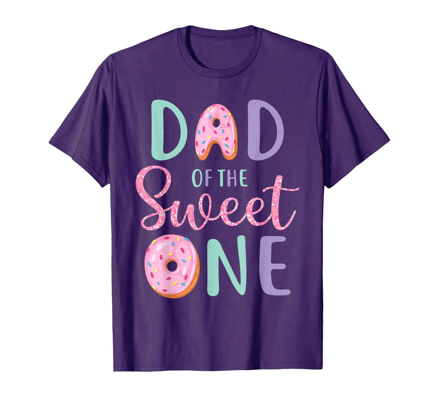 Dad of The Sweet One First Birthday Matching Family Donut T-Shirt