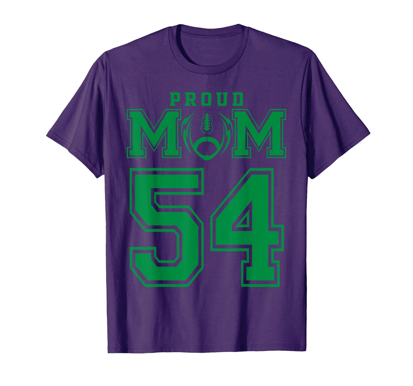 Custom Proud Football Mom Number 54 G Personalized T-Shirt