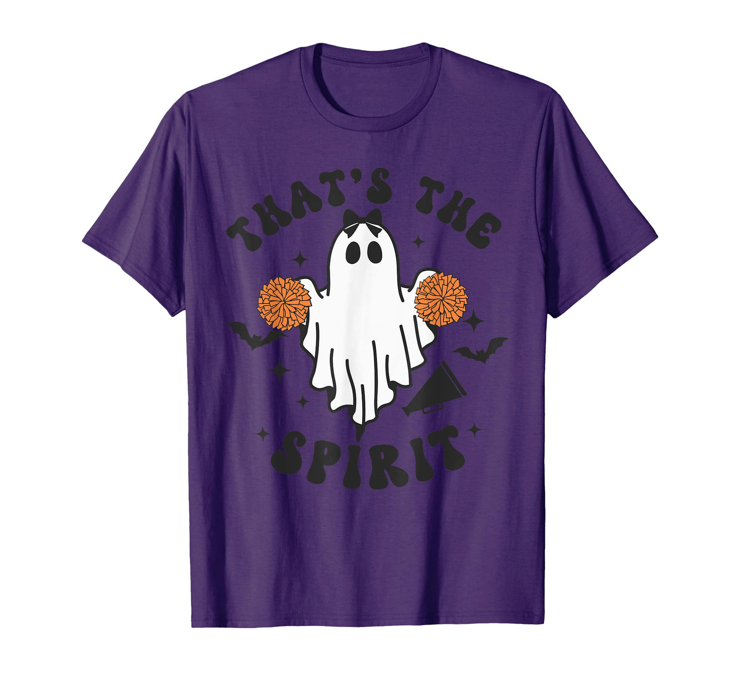 Funny Cheerleader Ghost Halloween Cheer Mom Cheerleader T-Shirt