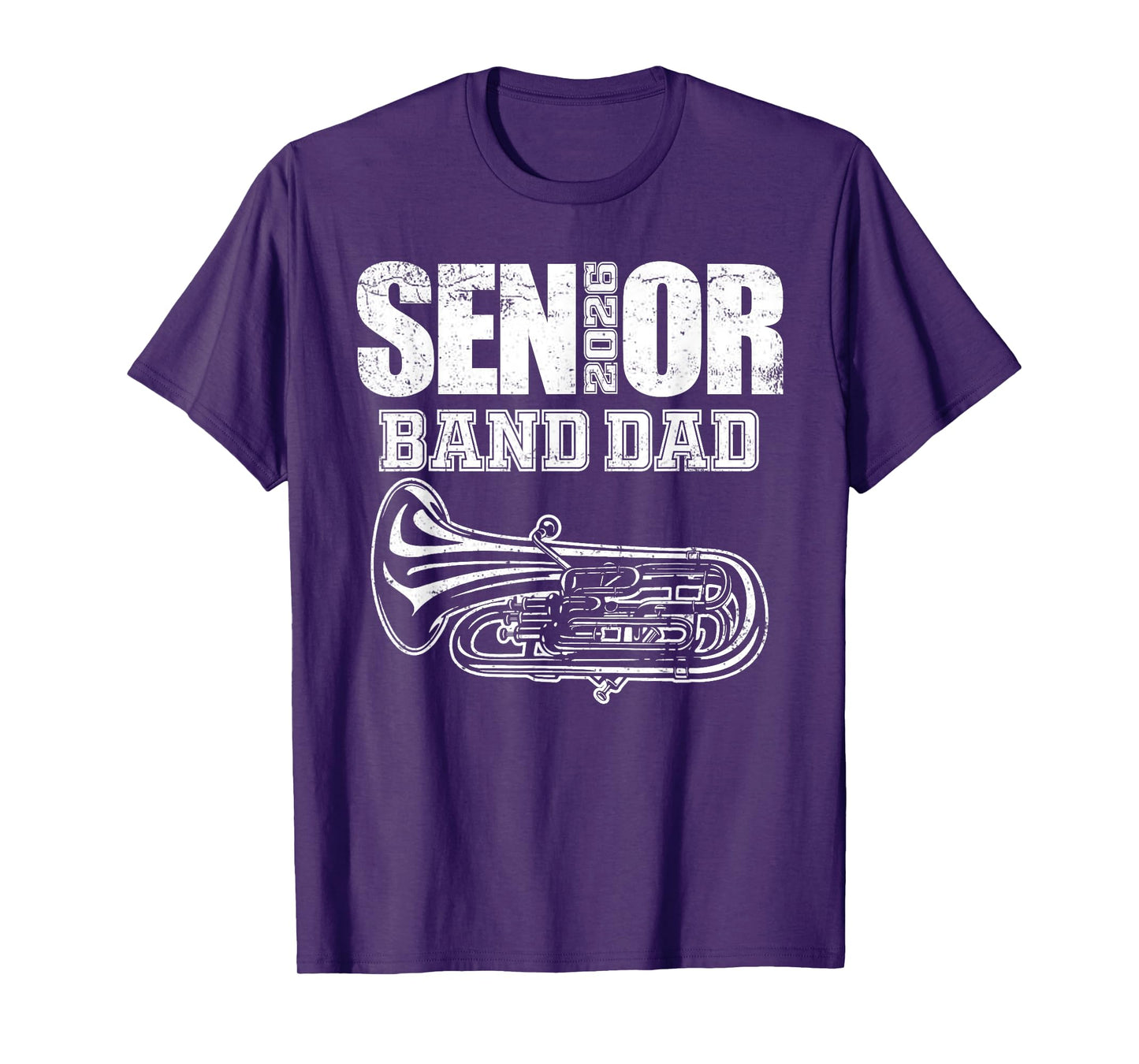 Senior Band Dad 2026 Marching Band Daddy Class of 2026 Tuba T-Shirt