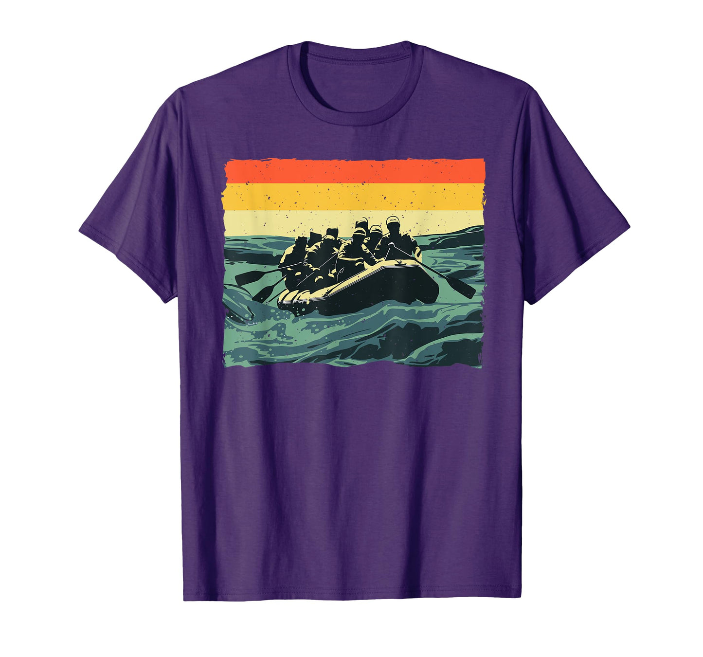 Cool Rafting Art For Men Women White Water Rafting Lover T-Shirt