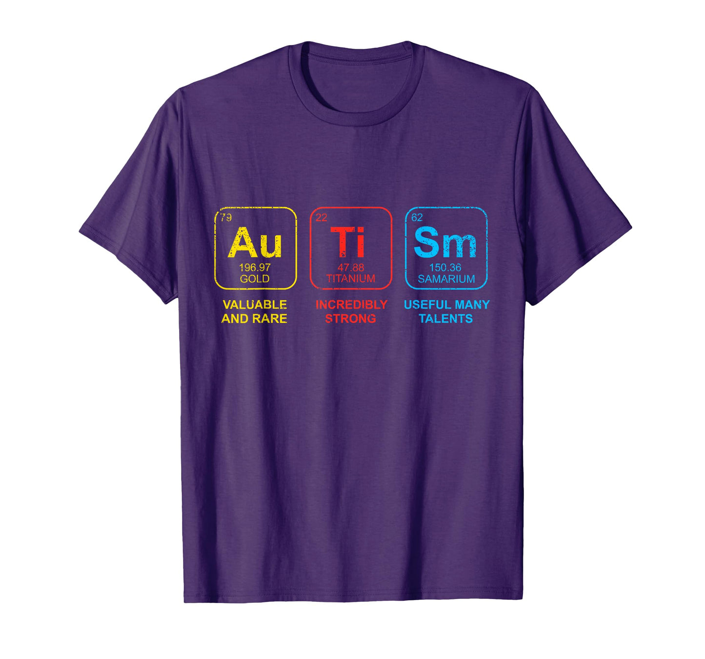 Autism Awareness Women Men Kids Elements Periodic Table ASD T-Shirt