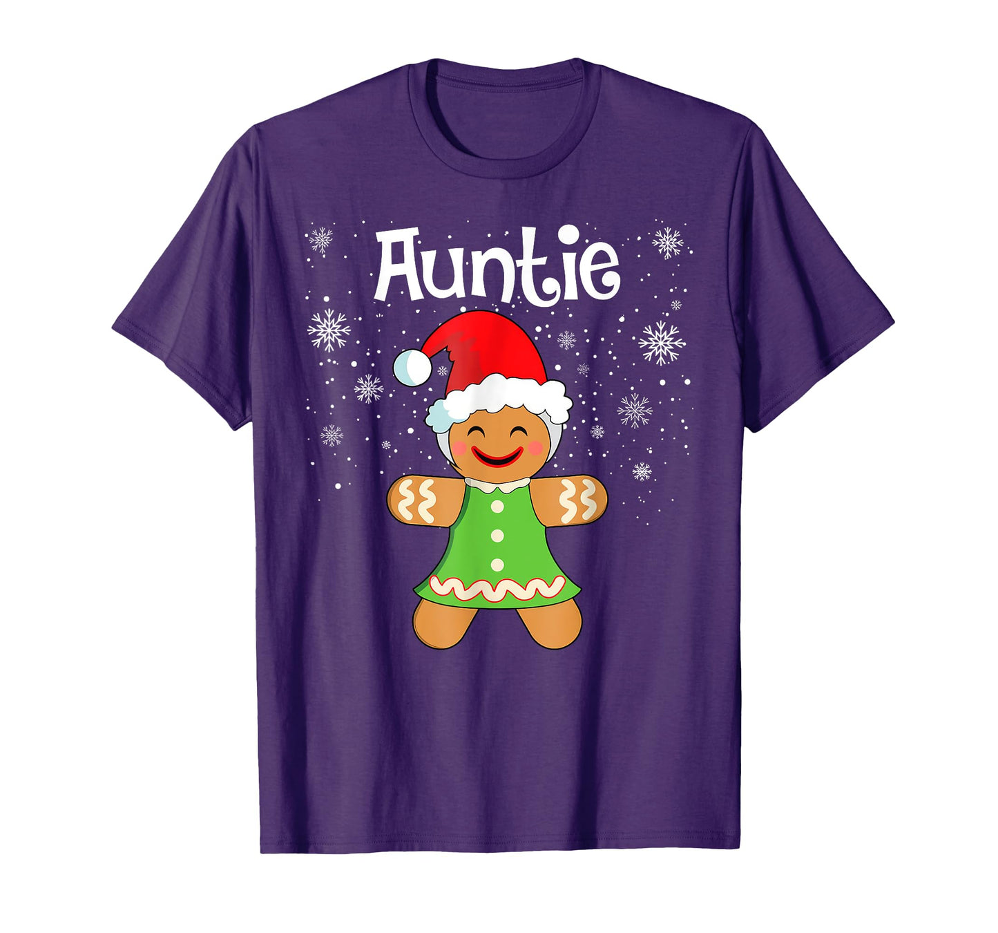 Auntie Gingerbread Family Matching Christmas Women T-Shirt