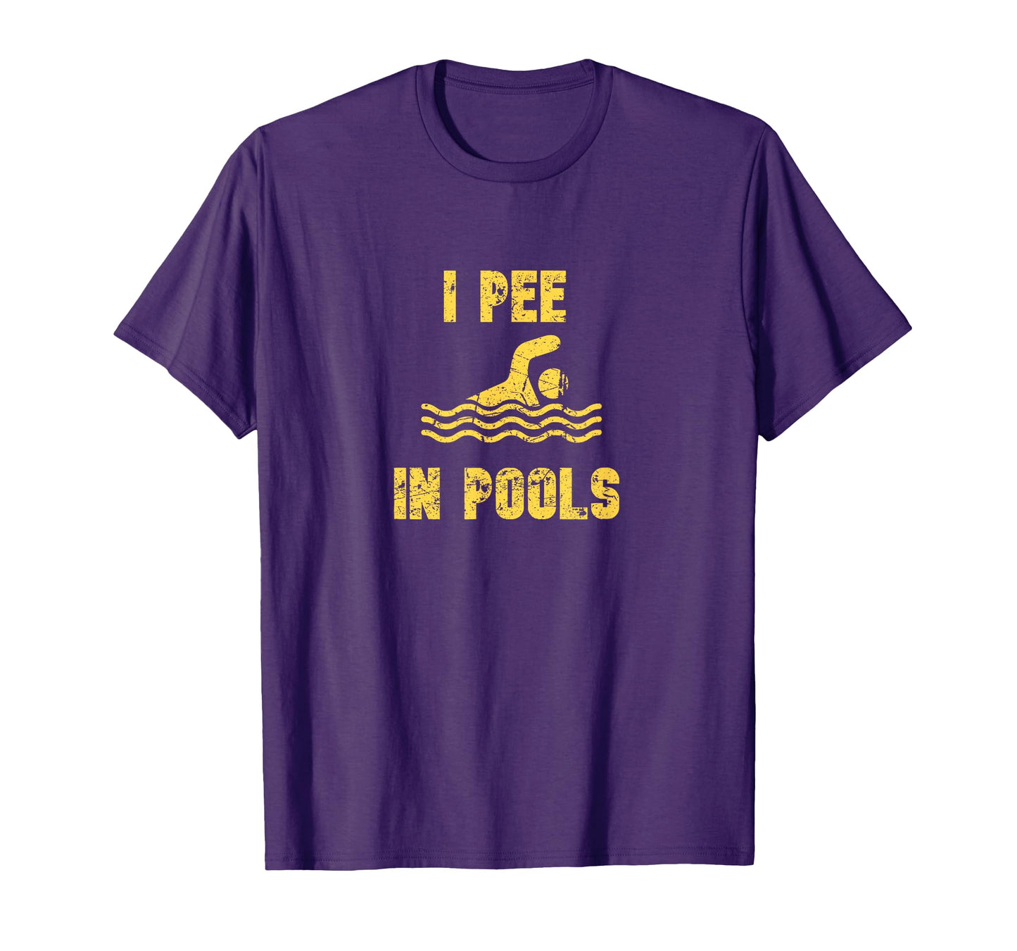 I Pee In Pools Stressed Yellow - Pool Gear for Men or Women T-Shirt