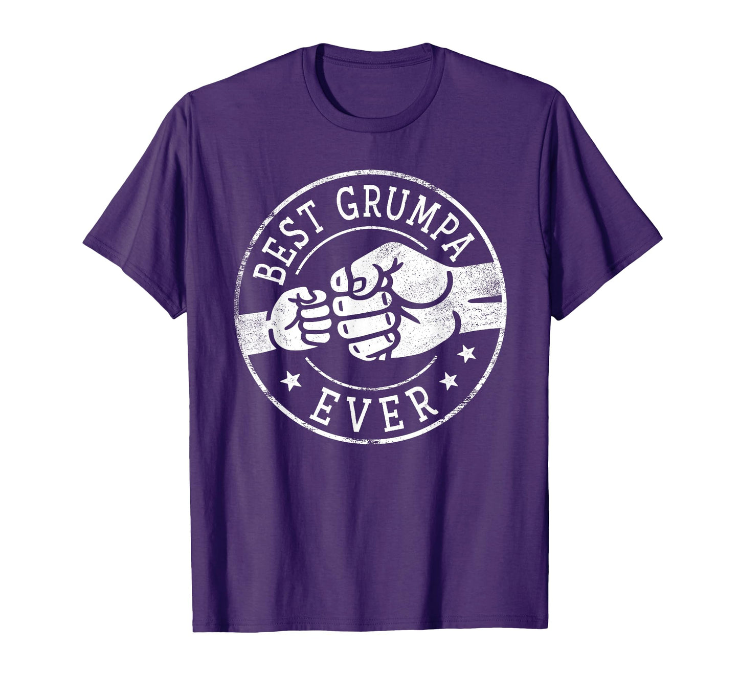 Best Grumpa Ever - Fist Bump Circle Emblem Design Grumpa T-Shirt
