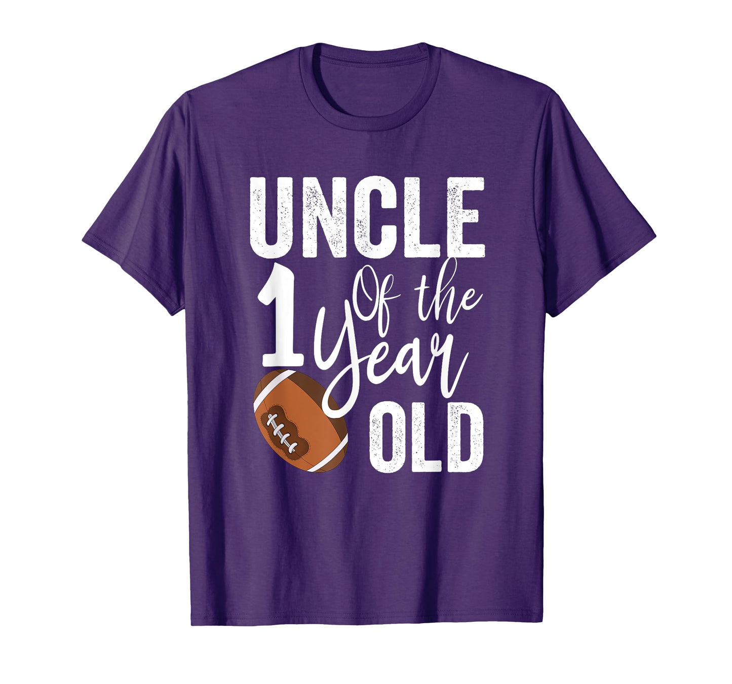 Uncle Of The 1 Year Old Football 1st Year Down Birthday T-Shirt