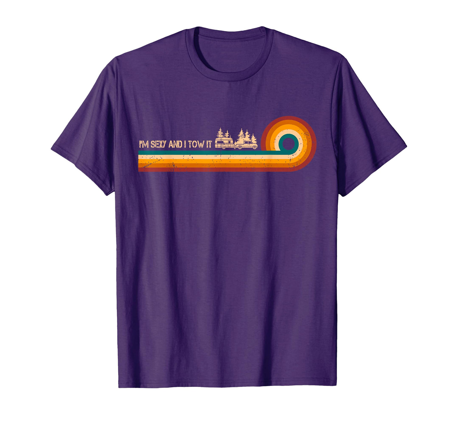 Sarcastic Shirt Retro Stripes I'm Sexy And I Tow It Shirt T-Shirt