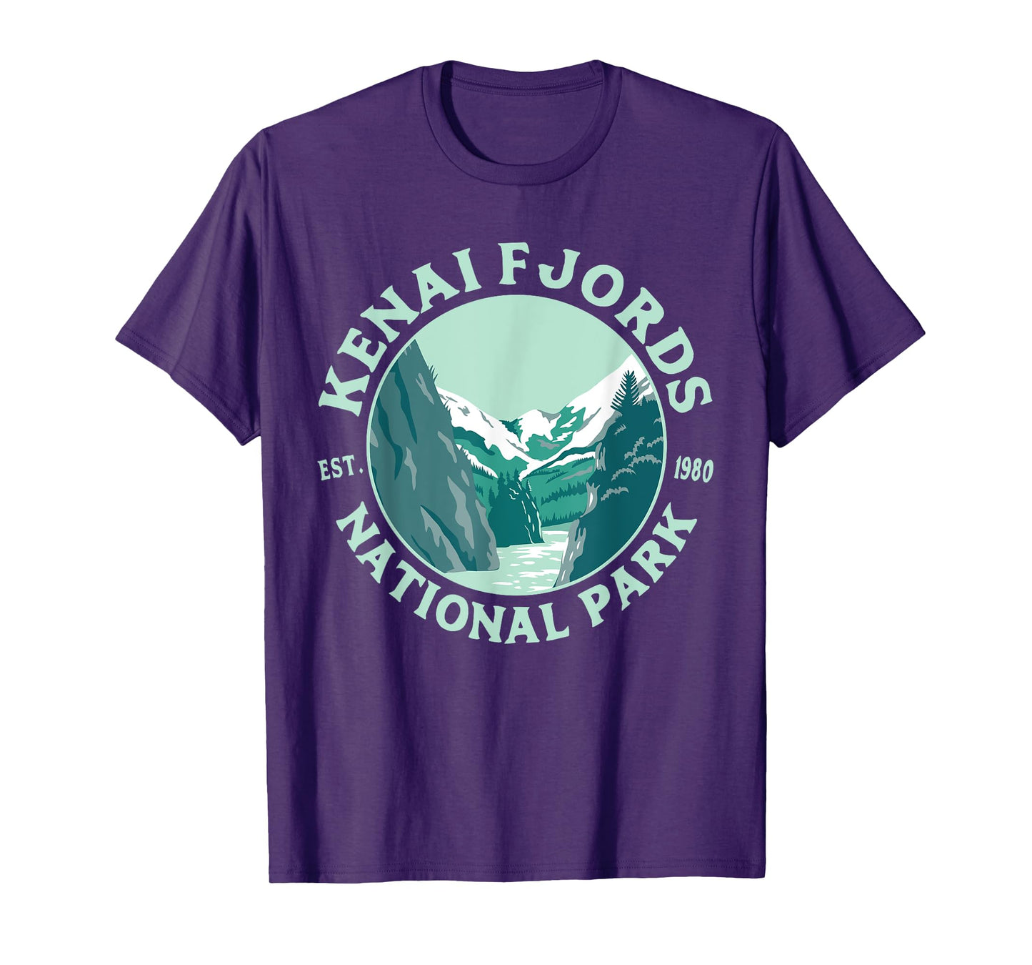 Vintage Kenai Fjords National Park AK Alaska Hiking Camping T-Shirt