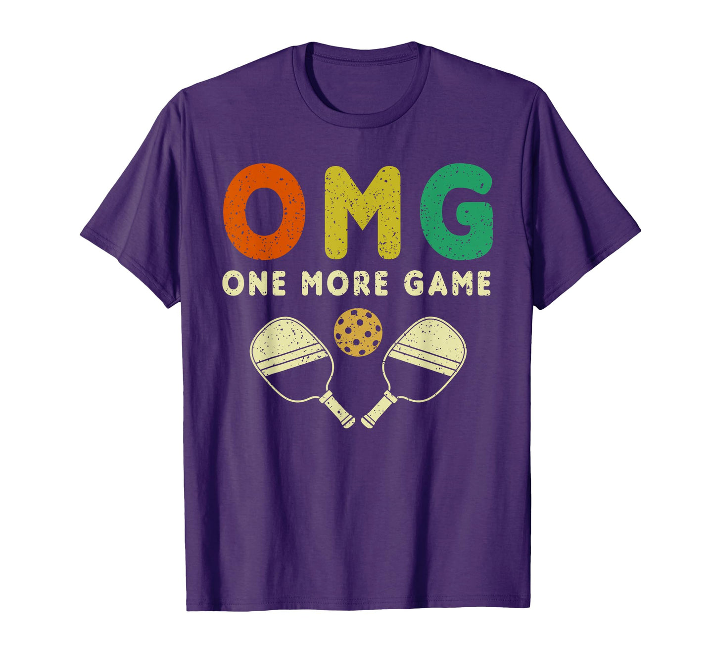 Pickleball Retro For Picklers Men Women OMG One More Game T-Shirt