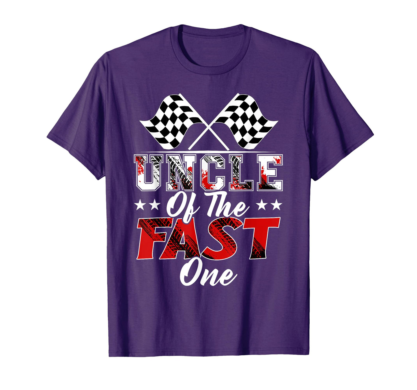Uncle Of The Fast One First Birthday Racing Car Family T-Shirt