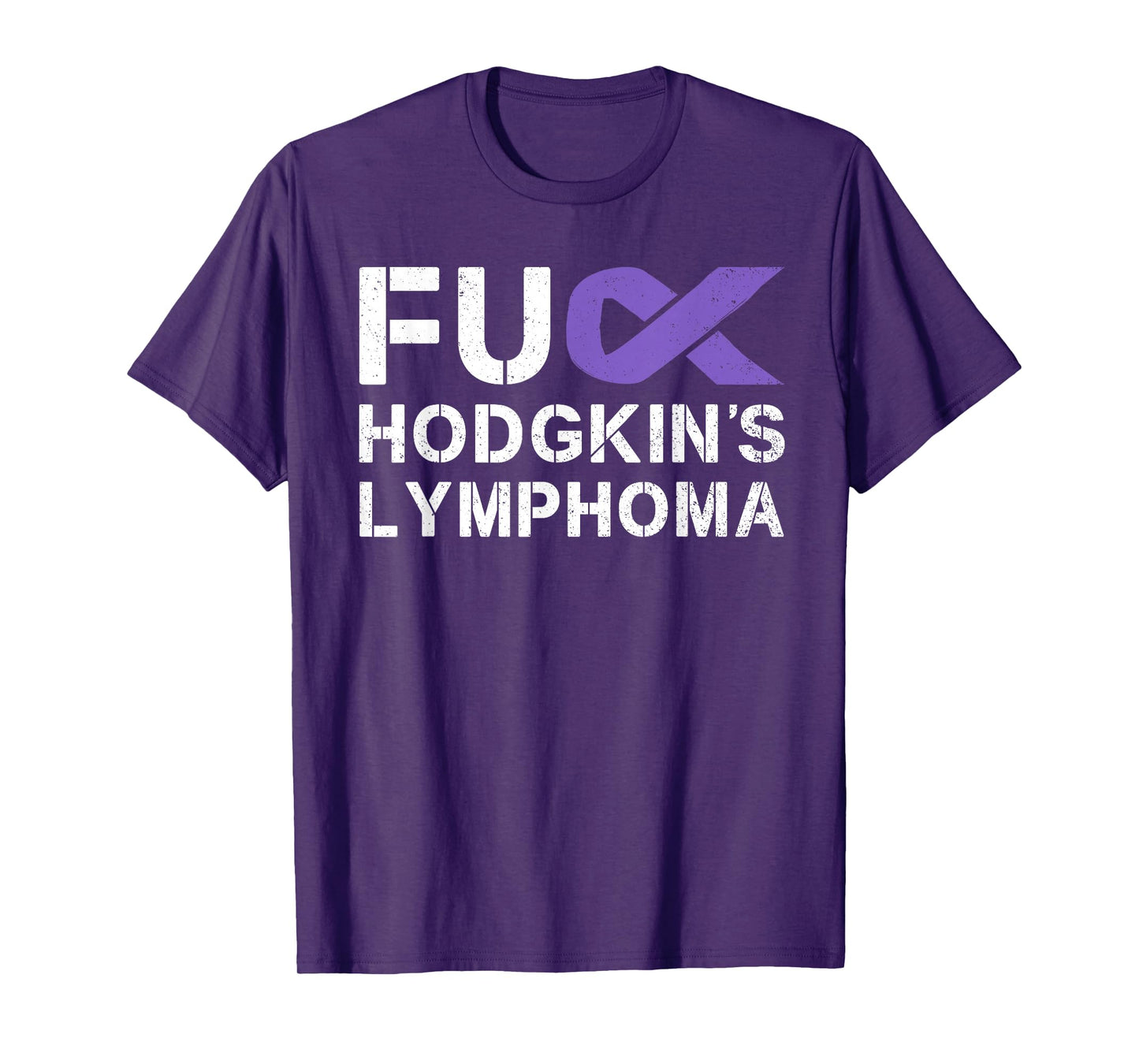 Fuck Hodgkin's Lymphoma Cancer Awareness Ribbon Support T-Shirt