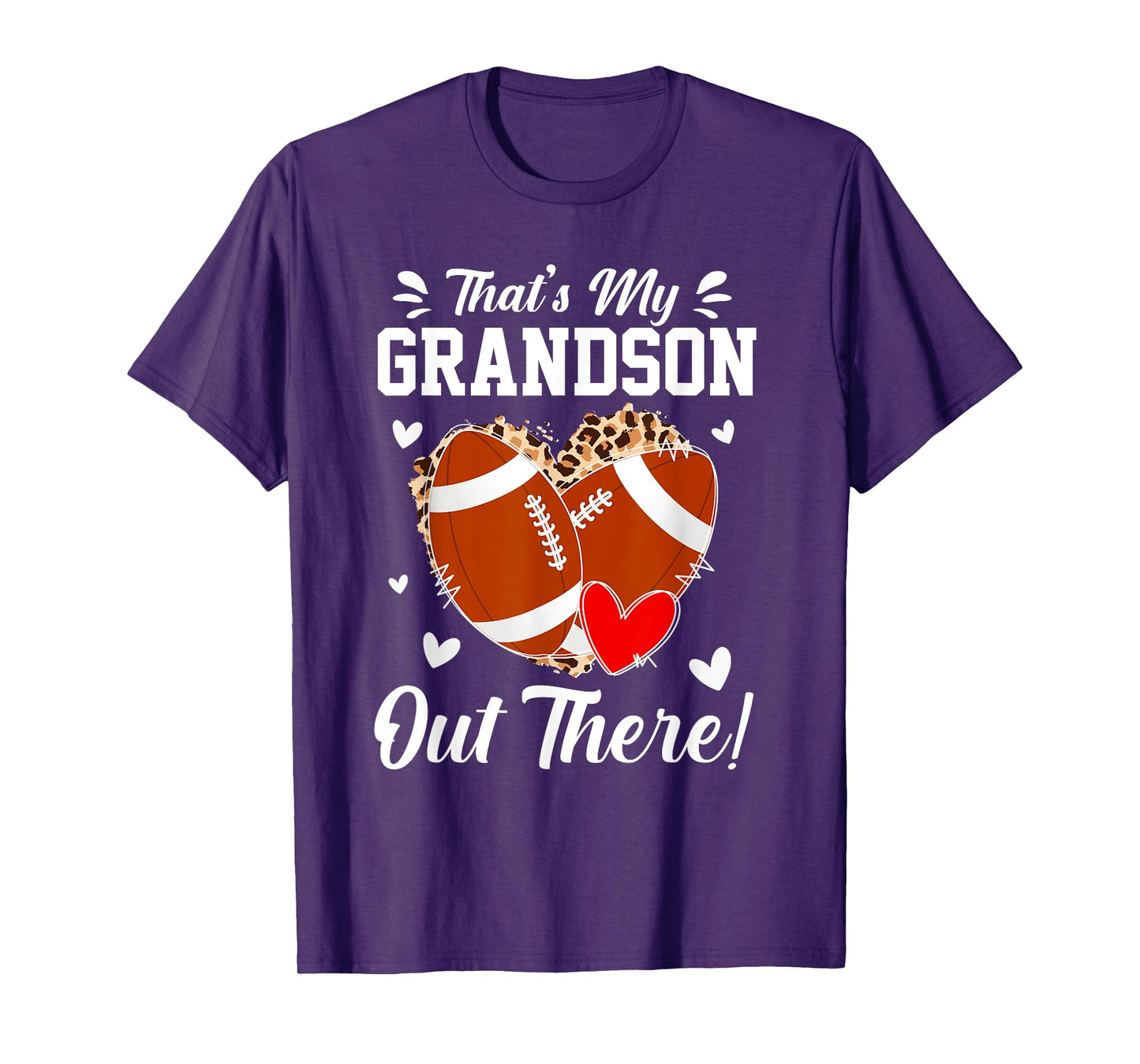 That's My Grandson Out There Football Grandparents T-Shirt