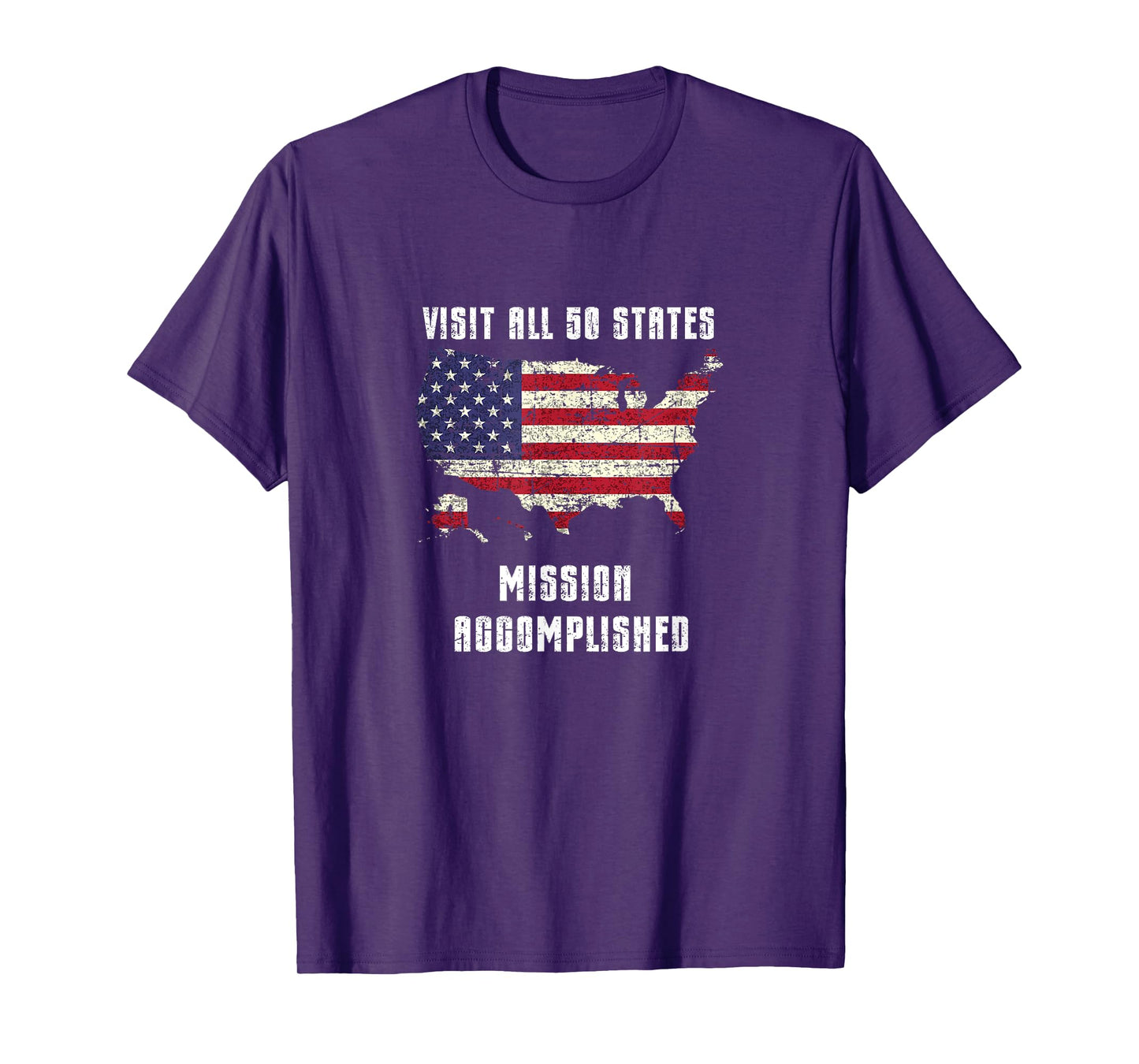 50 States Mission Accomplished Graphic Souvenir Love Outfit T-Shirt