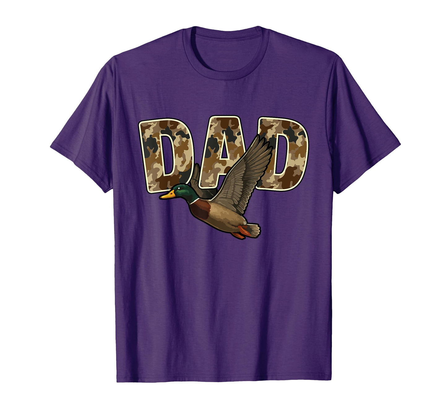 Camouflage Vintage Mallard Duck Retro Camo Hunting Dad T-Shirt