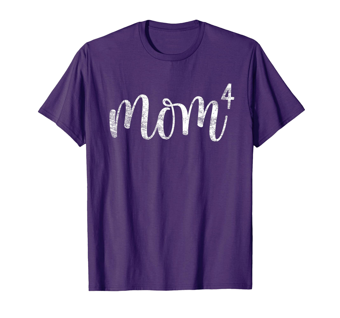 Mom4 Mom of 4 Mother of Four Kids Mama Gifts Mothers Day T-Shirt