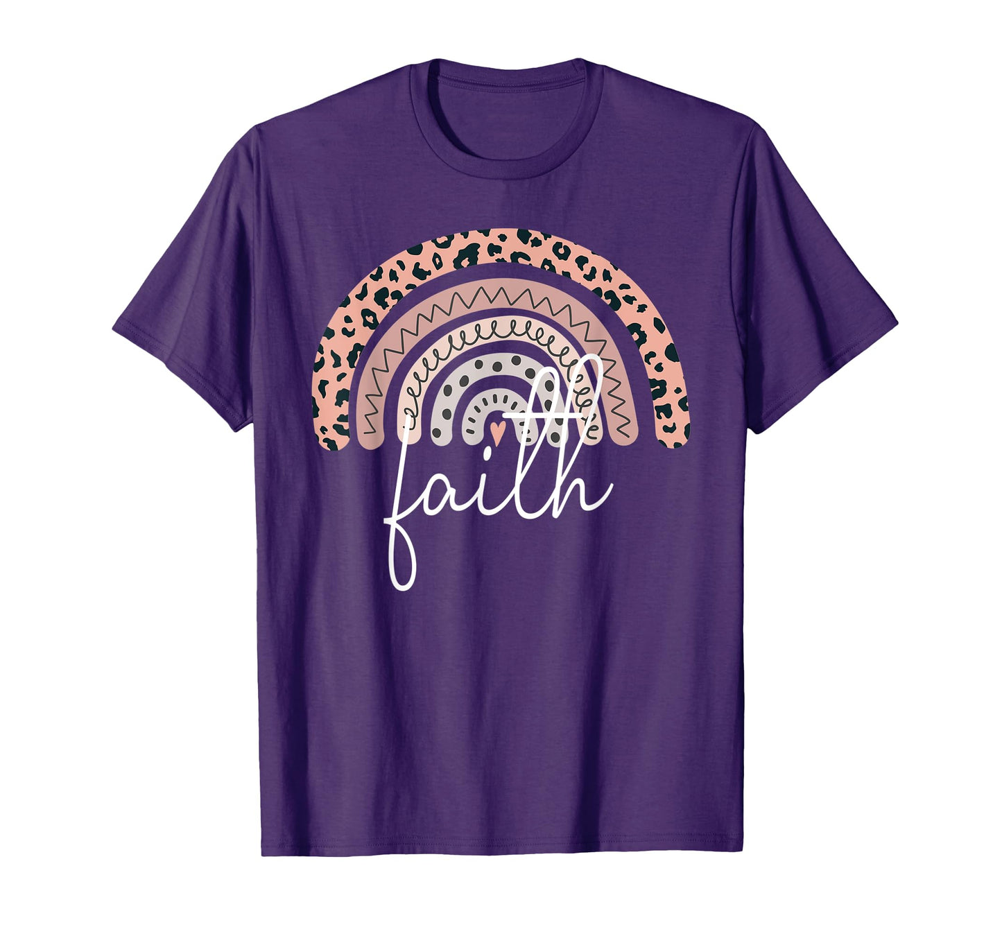 faith Name Personalized Cute Women Rainbow Appreciation T-Shirt