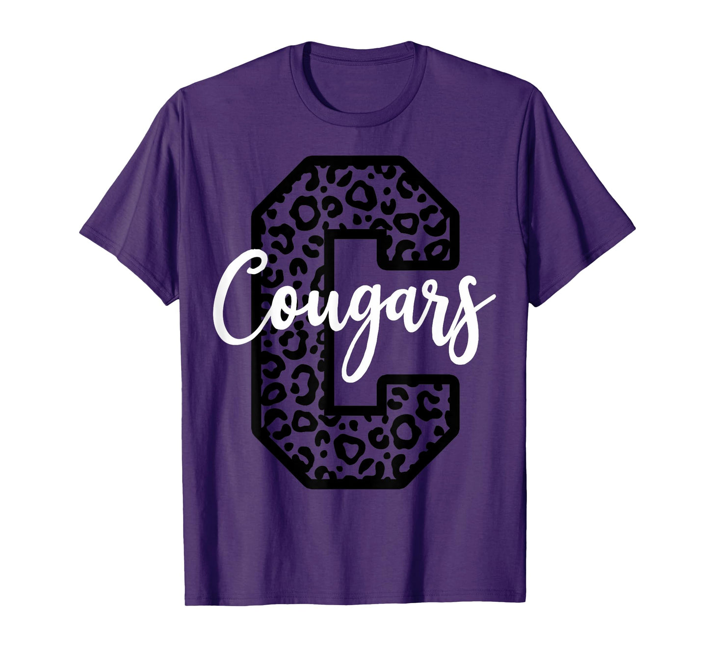 Cougars School Spirit Mascot Leopard Cheer Fan Game Day T-Shirt
