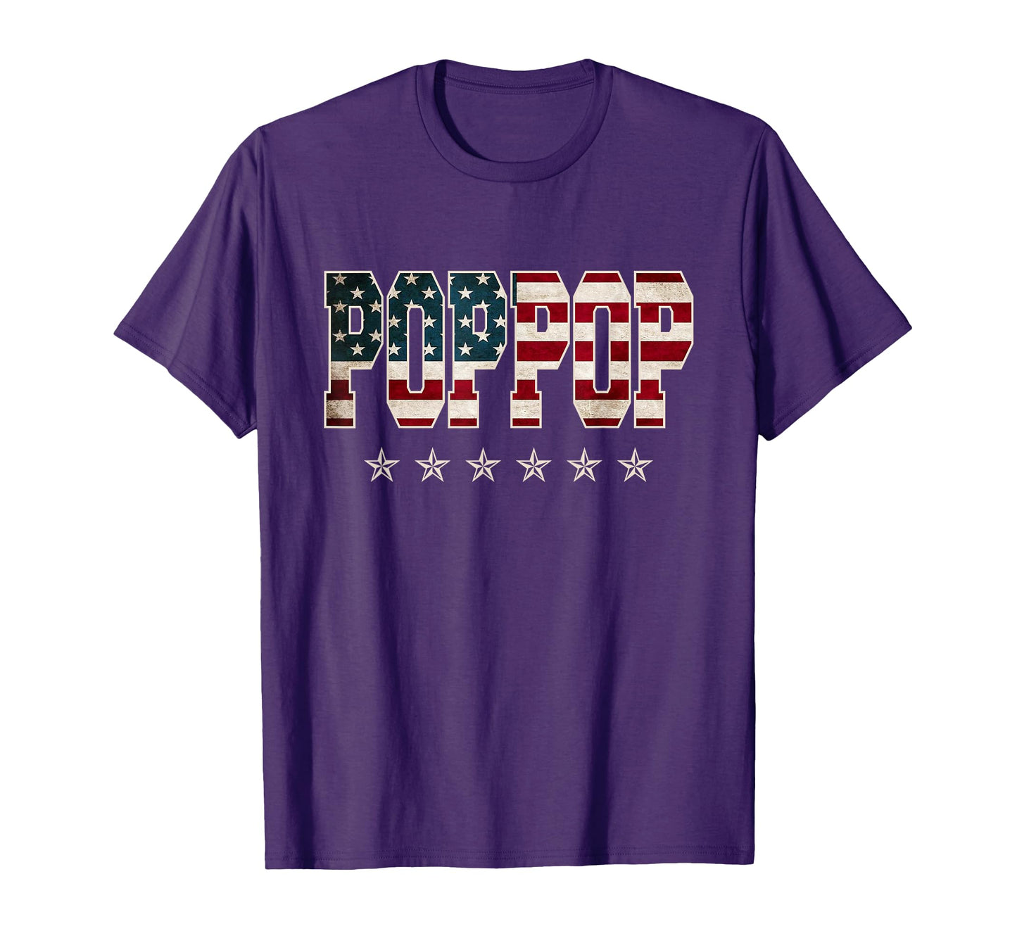 Poppop Father's Day American Flag 4th of July Vintage Xmas T-Shirt for Men