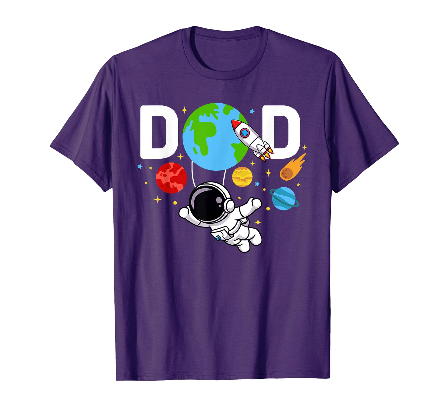 Dad Daddy Father Space Astronaut Birthday Family Matching T-Shirt