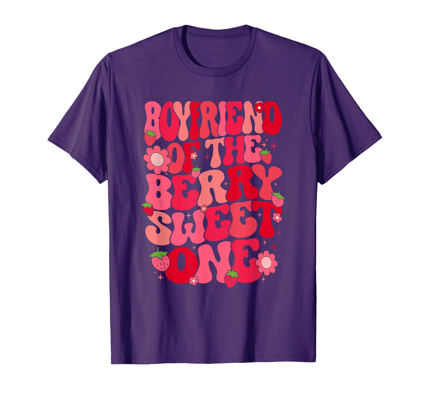 Boyfriend Of The Berry Sweet One Strawberry First Birthday T-Shirt