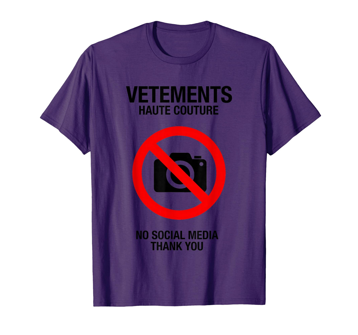 Vetements Haute Couture No Social Media Thank You T-Shirt
