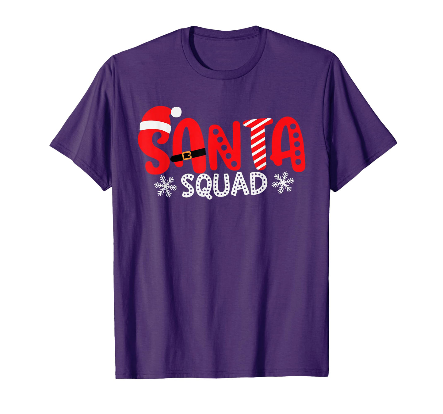 Santa Squad Christmas Team Santa Crew Family Matching Xmas T-Shirt