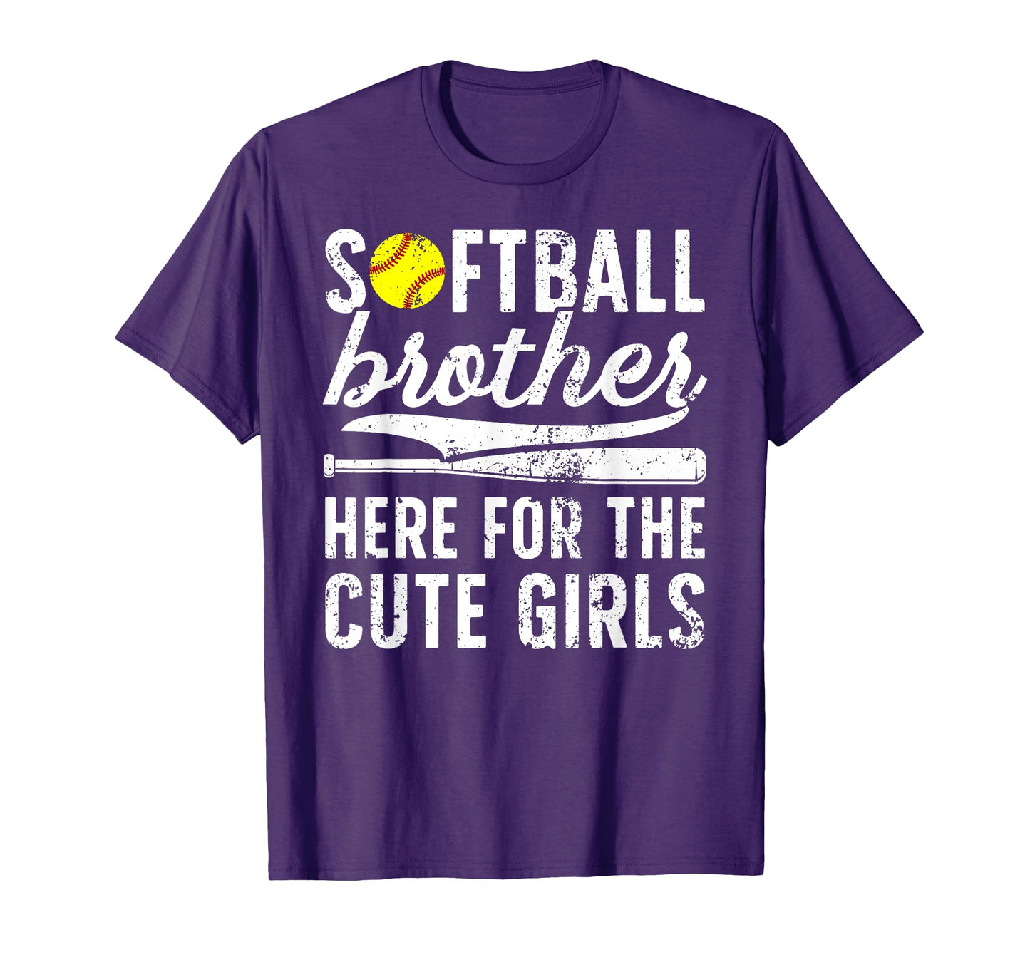Softball Brother Here For The Cute Girls Softball Bro T-Shirt