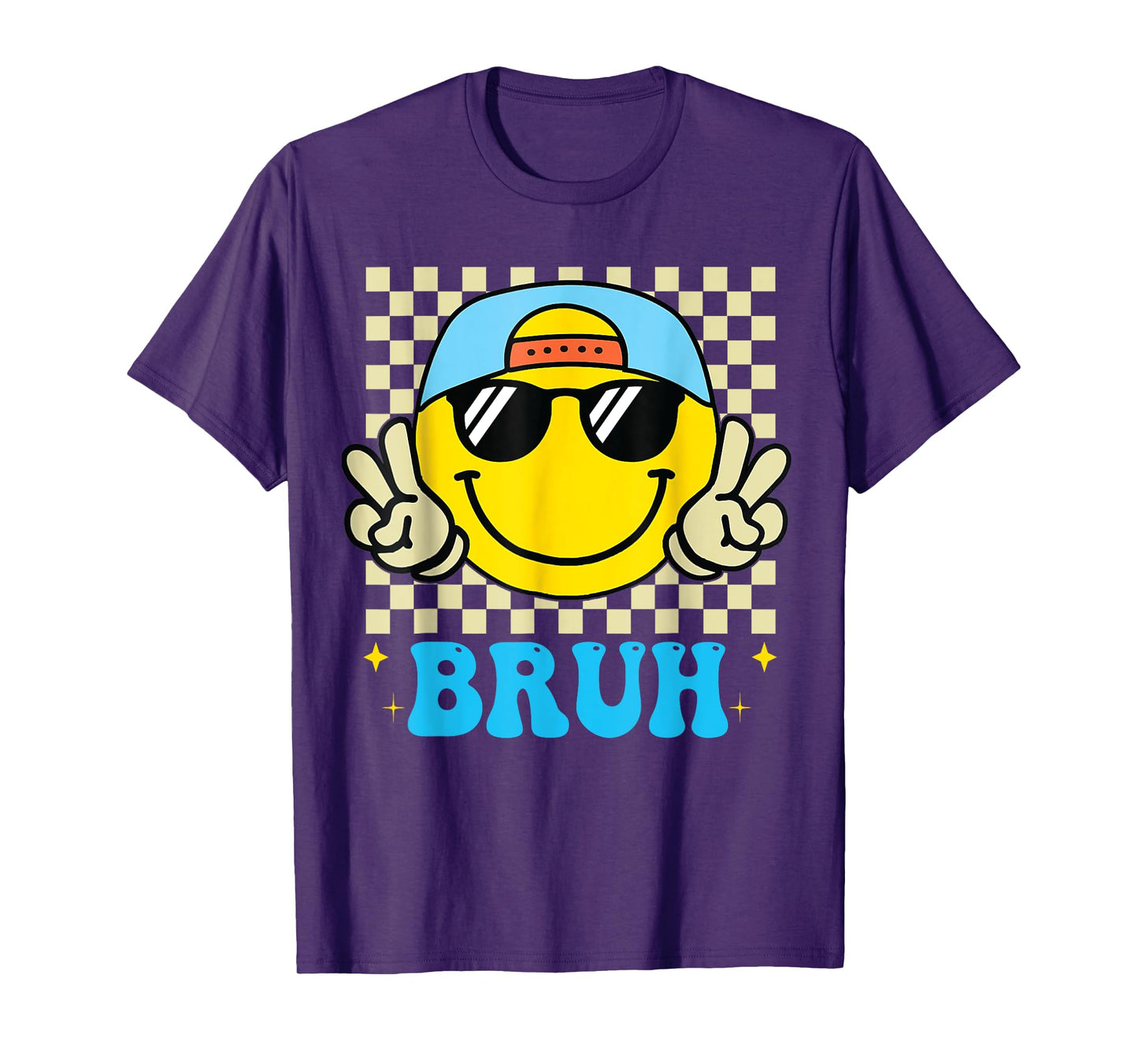 Groovy Bruh for Girls Kids Boys Smile Face T-Shirt