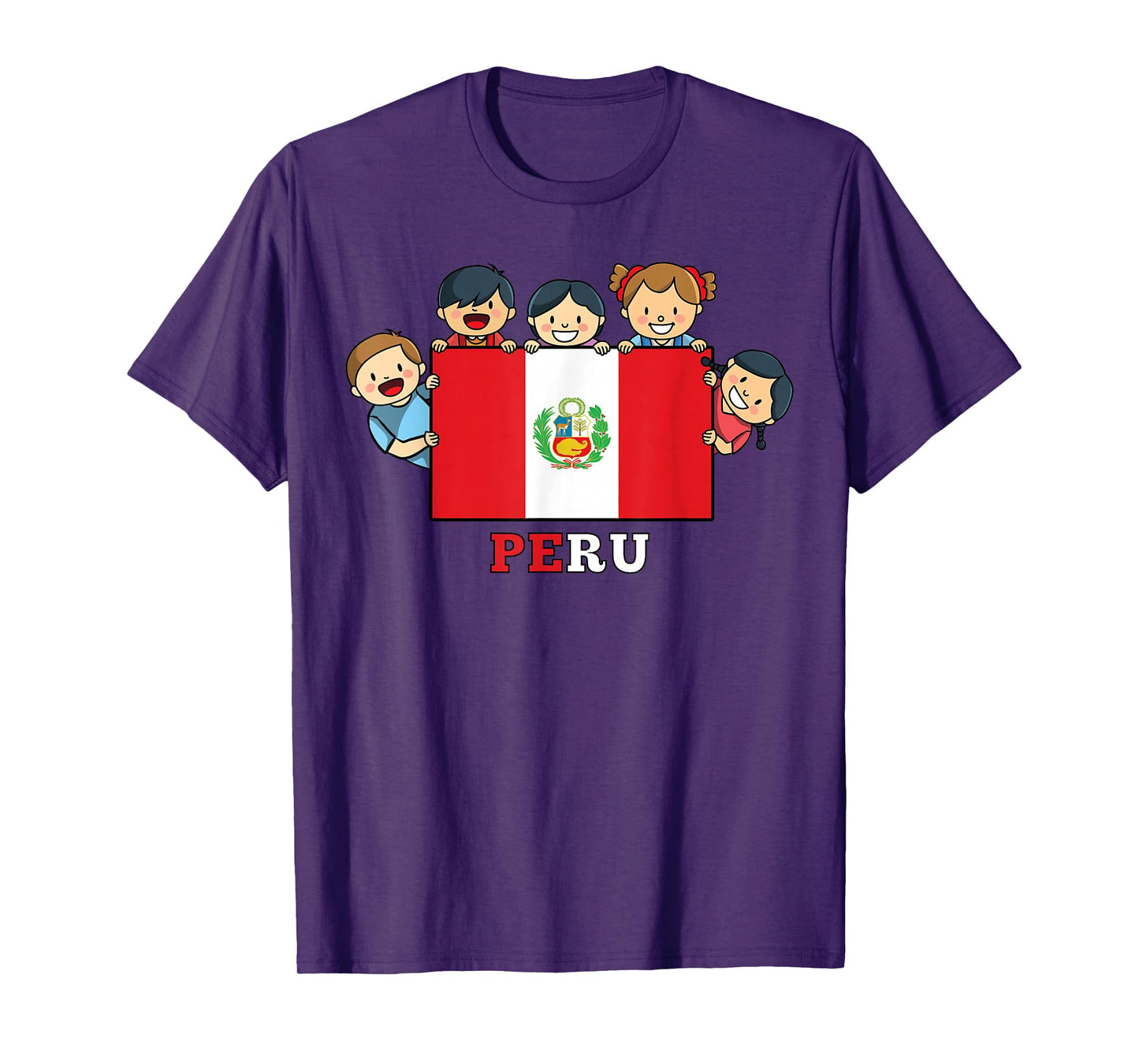 Kids Peru Flag Hispanic Heritage Month Peruvian T-Shirt