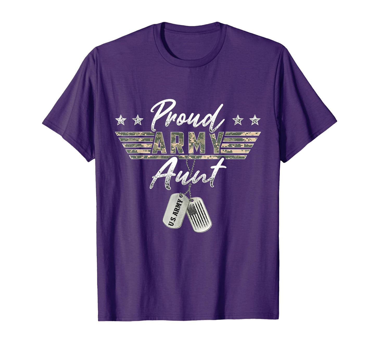 Proud U.S. Army & Military Family Military Gift Proud Army Aunt American Veteran Military T-Shirt