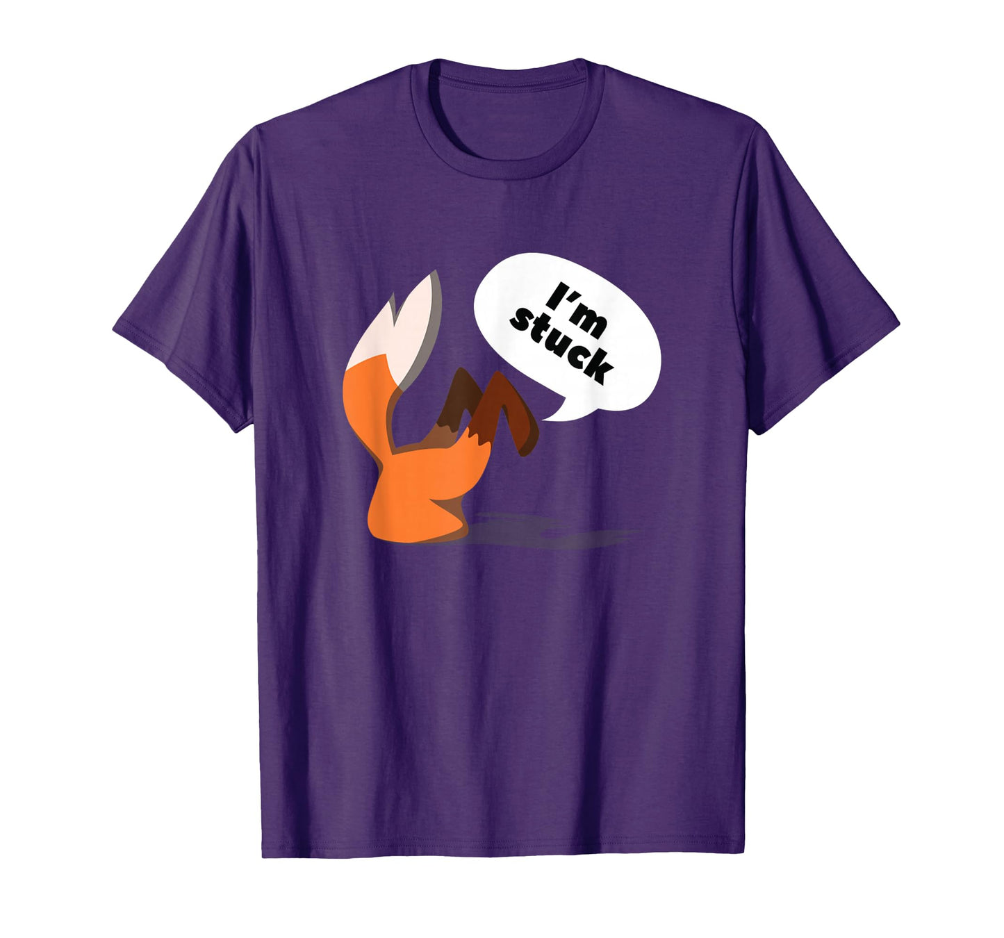 Funny Fox Stuck in The Hole Cute Fox Animal Lover T-Shirt
