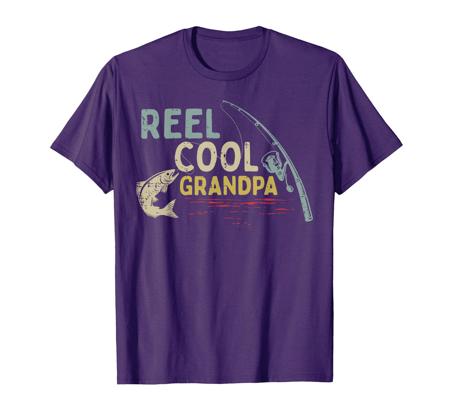 Fishing Reel Cool Grandpa Funny Grandfather Fisherman Men T-Shirt