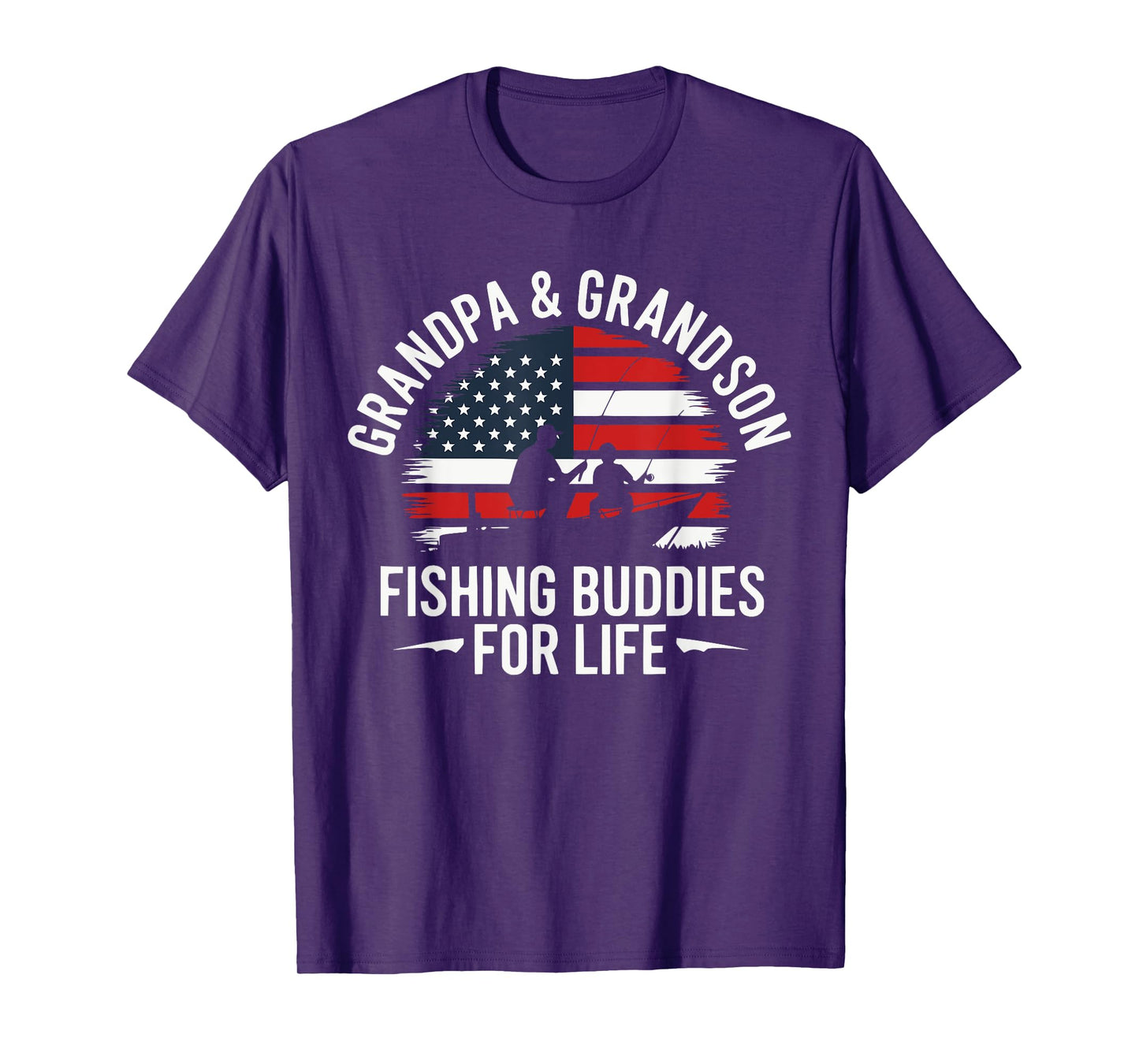Grandpa & Grandson Fishing Buddies for Life Matching T-Shirt