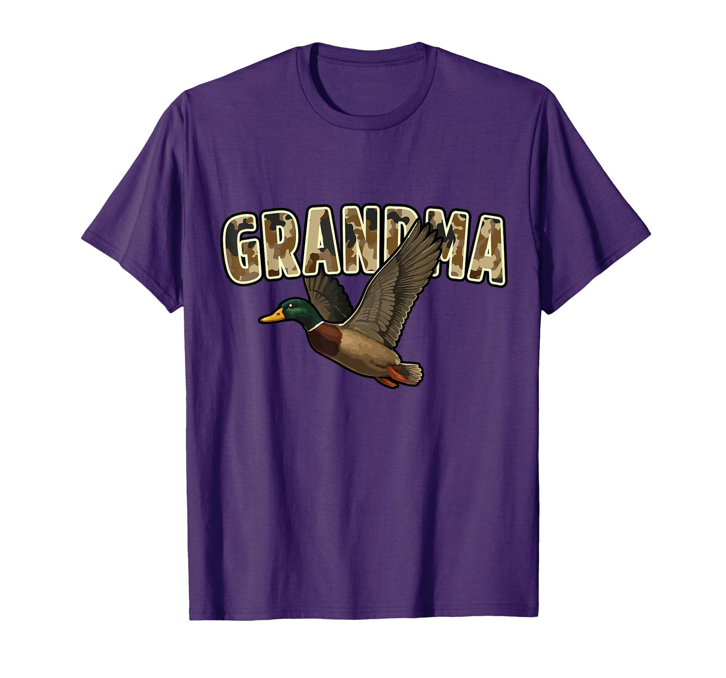 Camouflage Vintage Mallard Duck Retro Camo Hunting Grandma T-Shirt