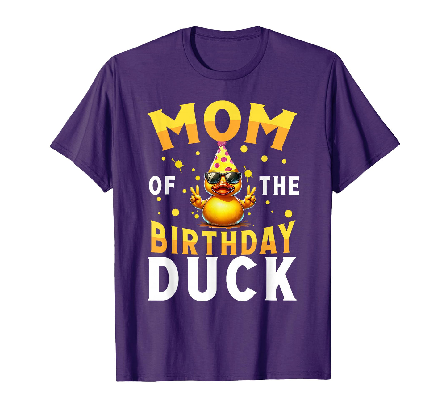 Funny Mom Of The Birthday Duck Crew Rubber Duck Bday Family T-Shirt