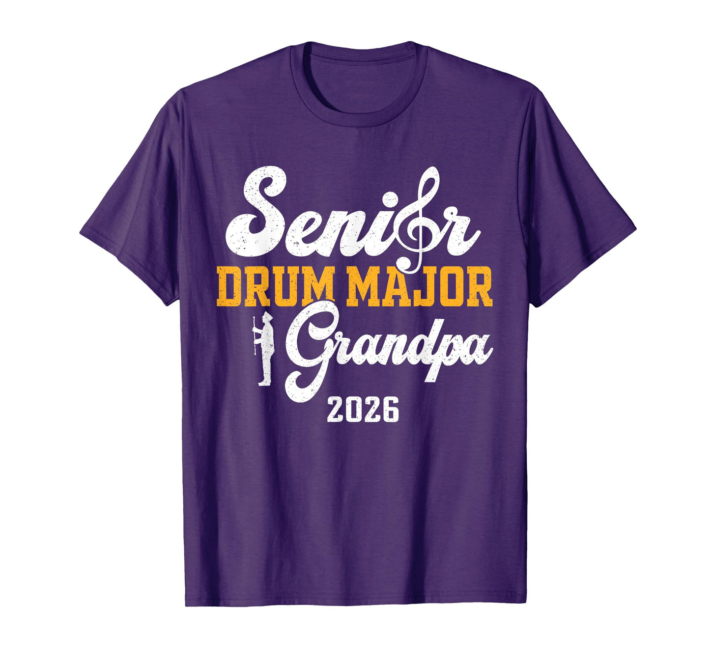 Senior Drum Major Grandpa 2026 Graduation Matching Family T-Shirt