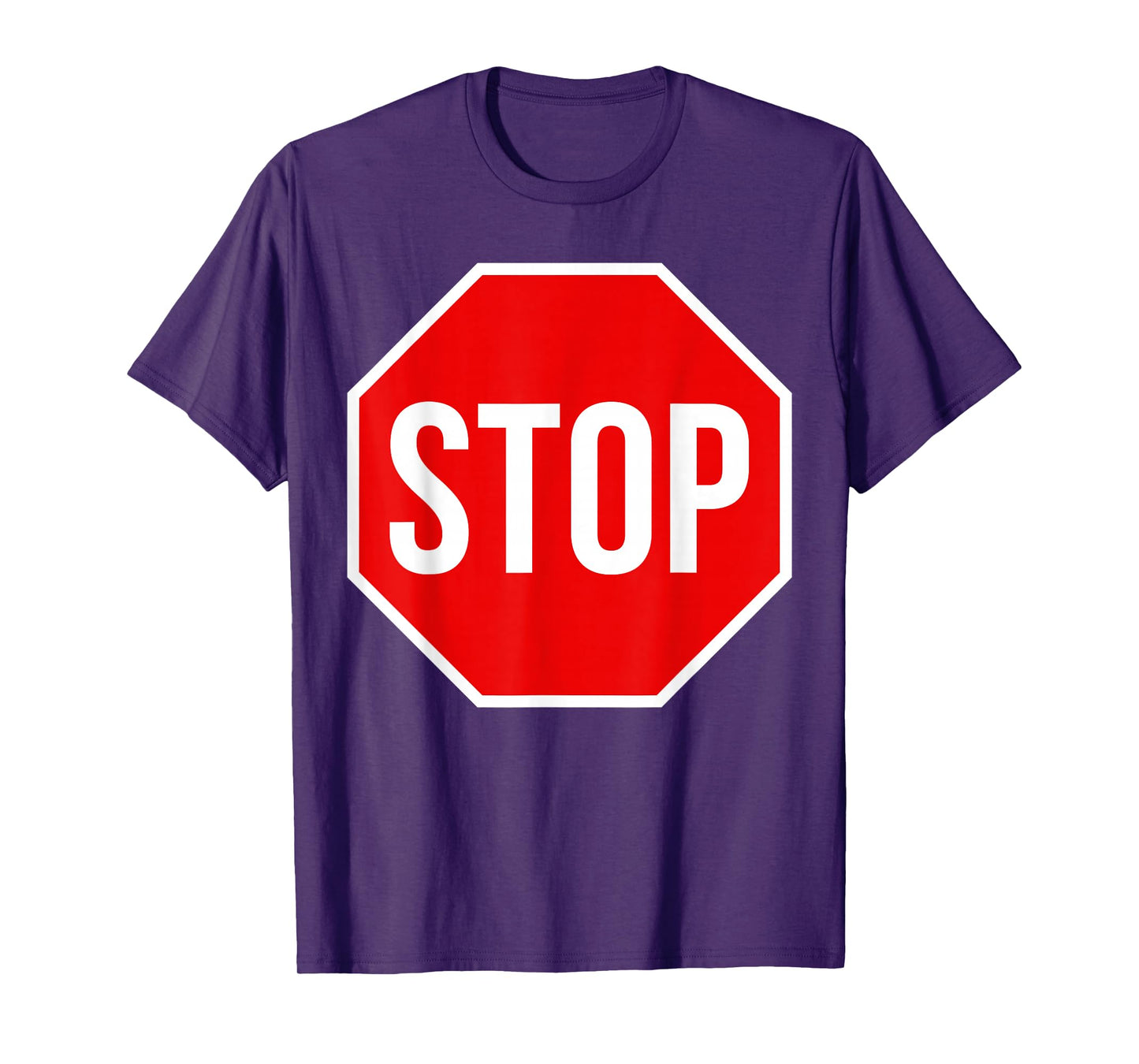 Stop Sign Shirt Adult Men Women Kids Stop Sign Costume T-Shirt